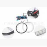 新款通用RGB 5050天使眼光圈 改裝車燈16色帶紅外遙控 七彩爆閃