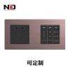 定做金屬拉絲面板強電零火翹板開關 弱電干接點大板按鍵復位開關