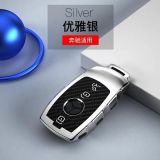 適用于新E級汽車鑰匙包E200L/E300L碳纖全包TPU新E鑰匙套鑰匙殼扣