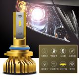 汽車LED大燈改裝H1 H4 H7 前照燈泡遠(yuǎn)近光一體超亮白光前大燈9005