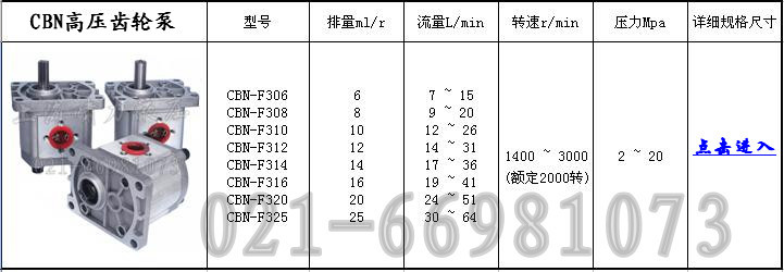 CBN-F310齒輪泵