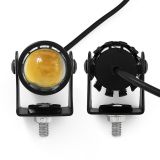 跨境熱銷 摩托車射燈大燈 LED雙色小鋼炮 遠近一體防水超亮12-80V
